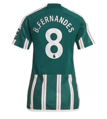 Manchester United Bruno Fernandes #8 Bortatröja Dam 2023-24 Kortärmad